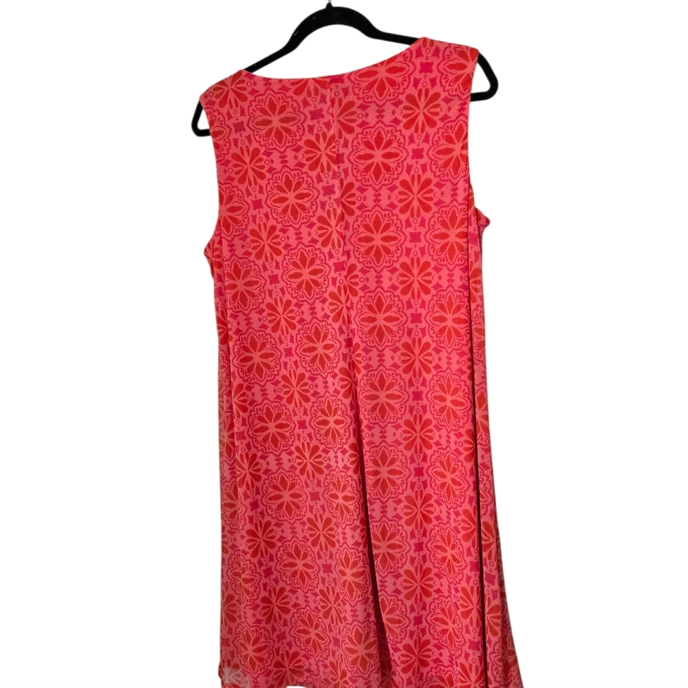 Harper 241 Floral Pattern Mini Dress with Decorative Buttons - Picture 8 of 10